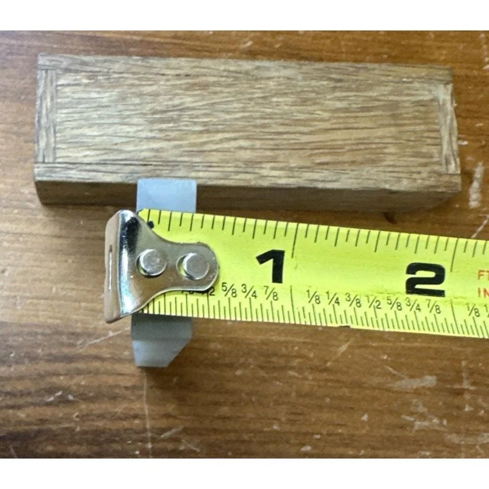 Vtg Butterscotch Translucent Arkansas Oilstone  Sharpening Stone in wood box